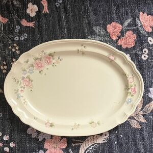 Pfaltzgraff tea rose 16” oval serving platter
